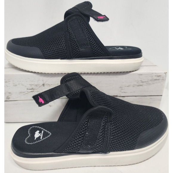 Rocket Dog, Hook & Loop Adjustable Slide Mule w/Top Mesh in Black Women Size 9.5 - Picture 2 of 9
